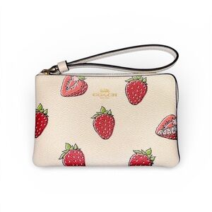 SOLD on Ⓜ️ Coach Strawberry Wristlet